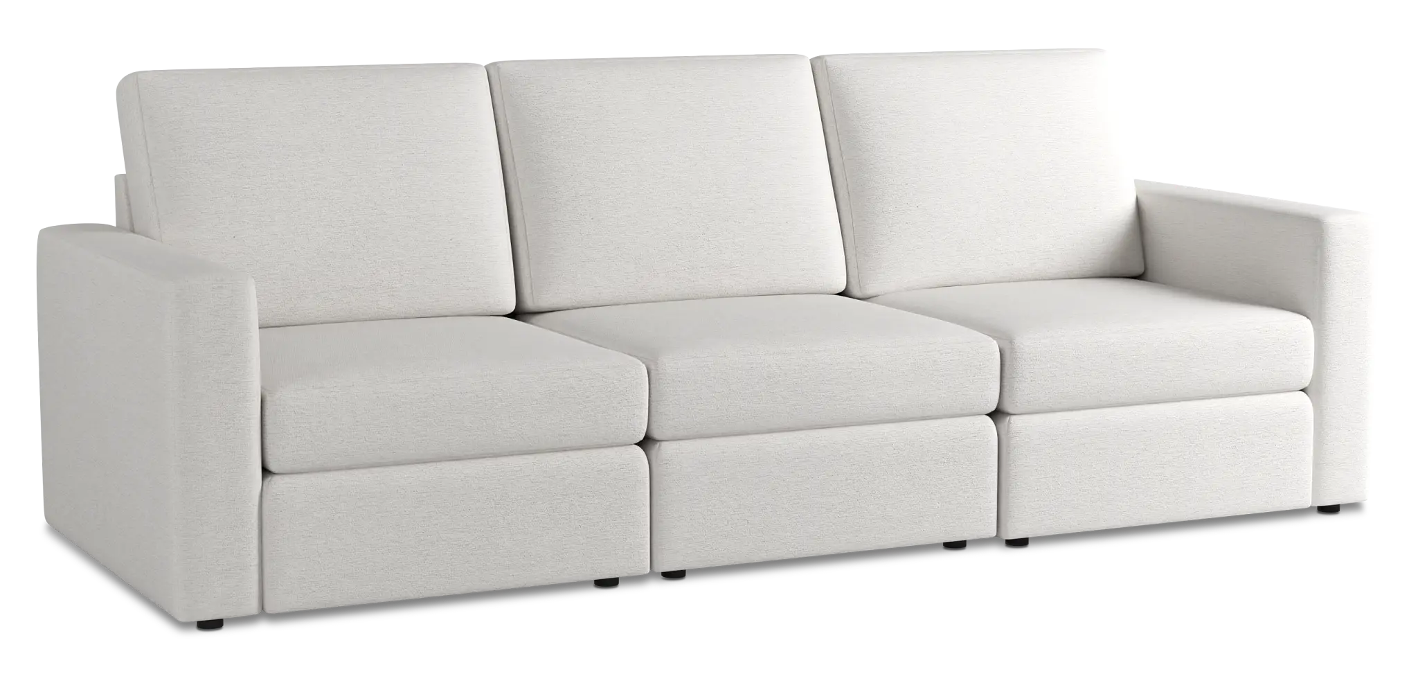 Citymod White Fabric 3-piece Modular Sofa Citymod White Fabric 3-piece Modular Sofa