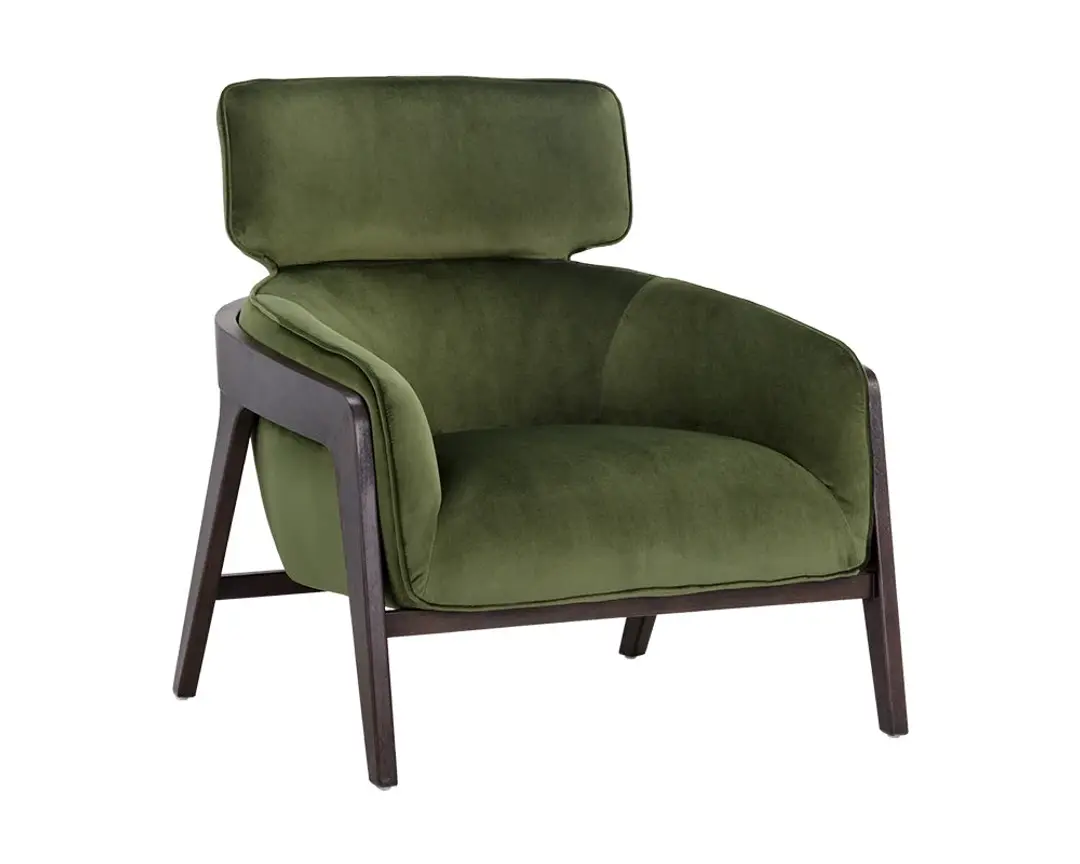 Eloise Dark Green Fabric Accent Chair Eloise Dark Green Fabric Accent Chair