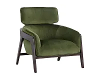 Eloise Dark Green Fabric Accent Chair