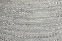 Ayana Silver Accent Pouf