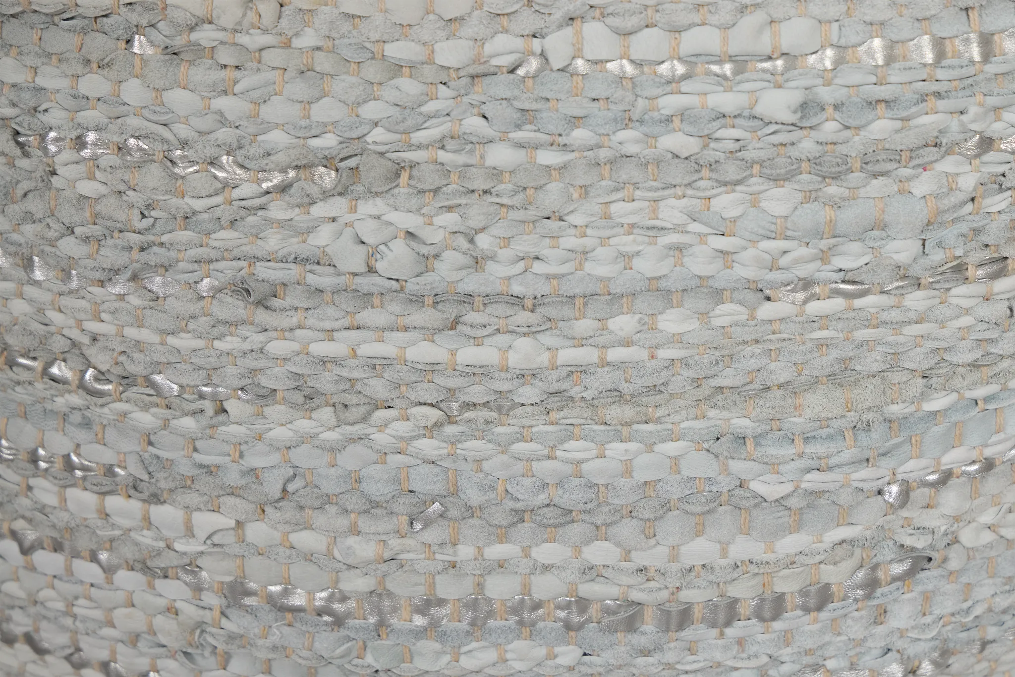 Ayana Silver Accent Pouf