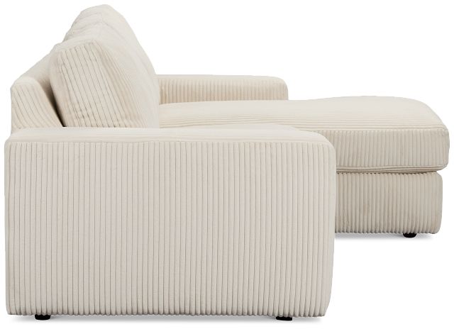 Charlie Ivory Fabric Right Chaise Sectional