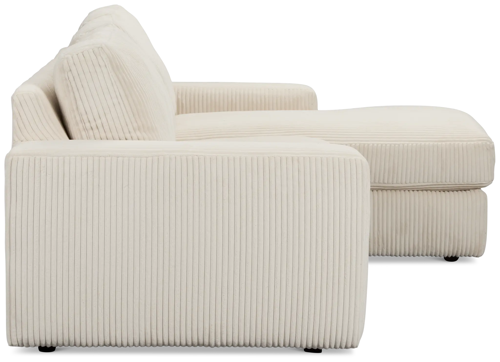 Charlie Ivory Fabric Right Chaise Sectional Charlie Ivory Fabric Right Chaise Sectional