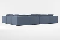 Destin Maguire Blue Fabric 8-piece Modular Sectional