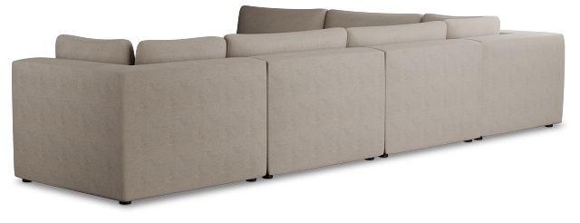 Destin Sutton Beige Fabric 6-piece Modular Sectional
