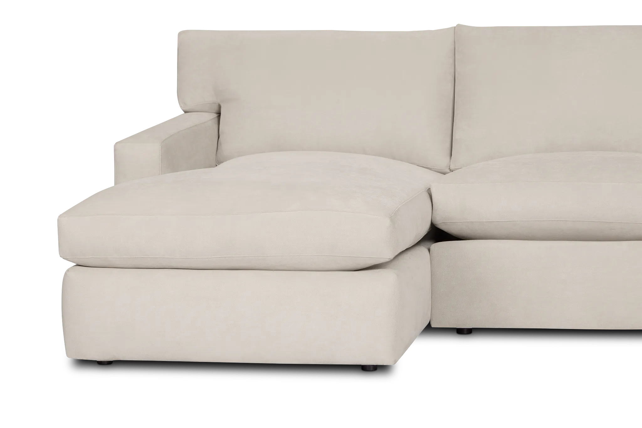 Hudson Gray Fabric Medium Left Chaise Sectional