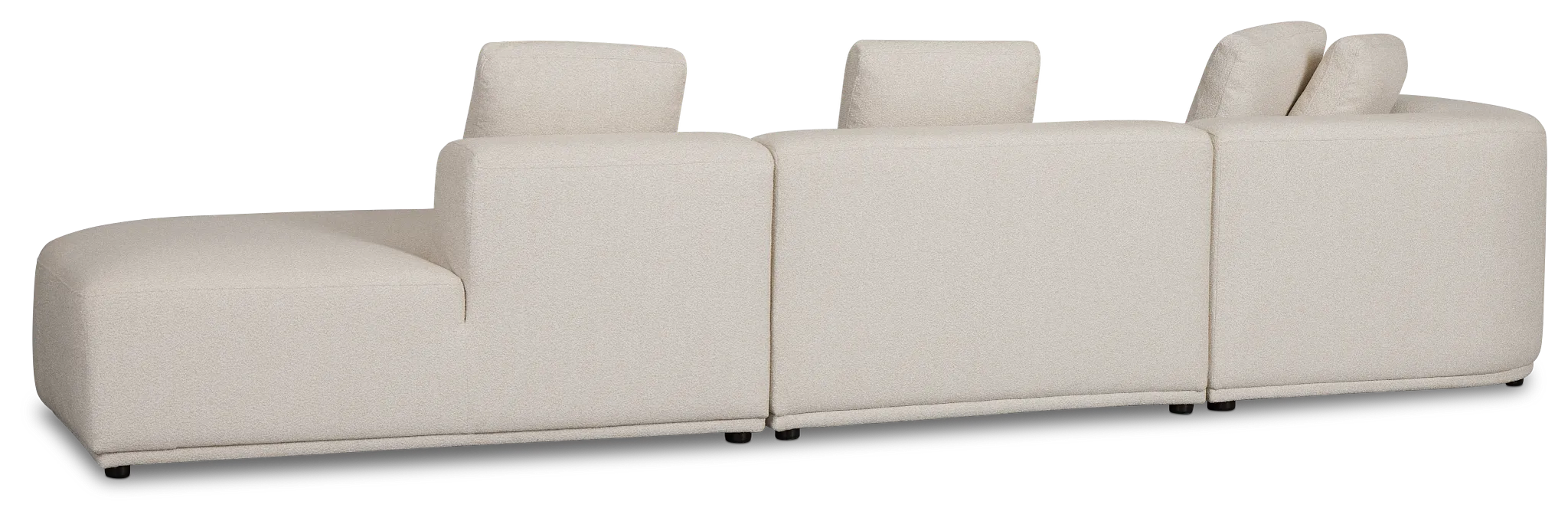 Catalina Beige Fabric Small Left Chaise Sectional