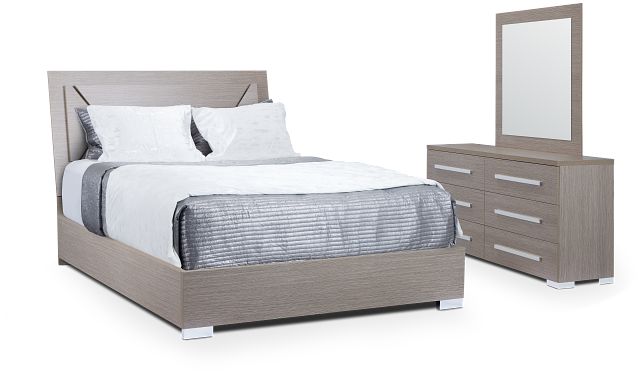 Lucca Gray Platform Bedroom