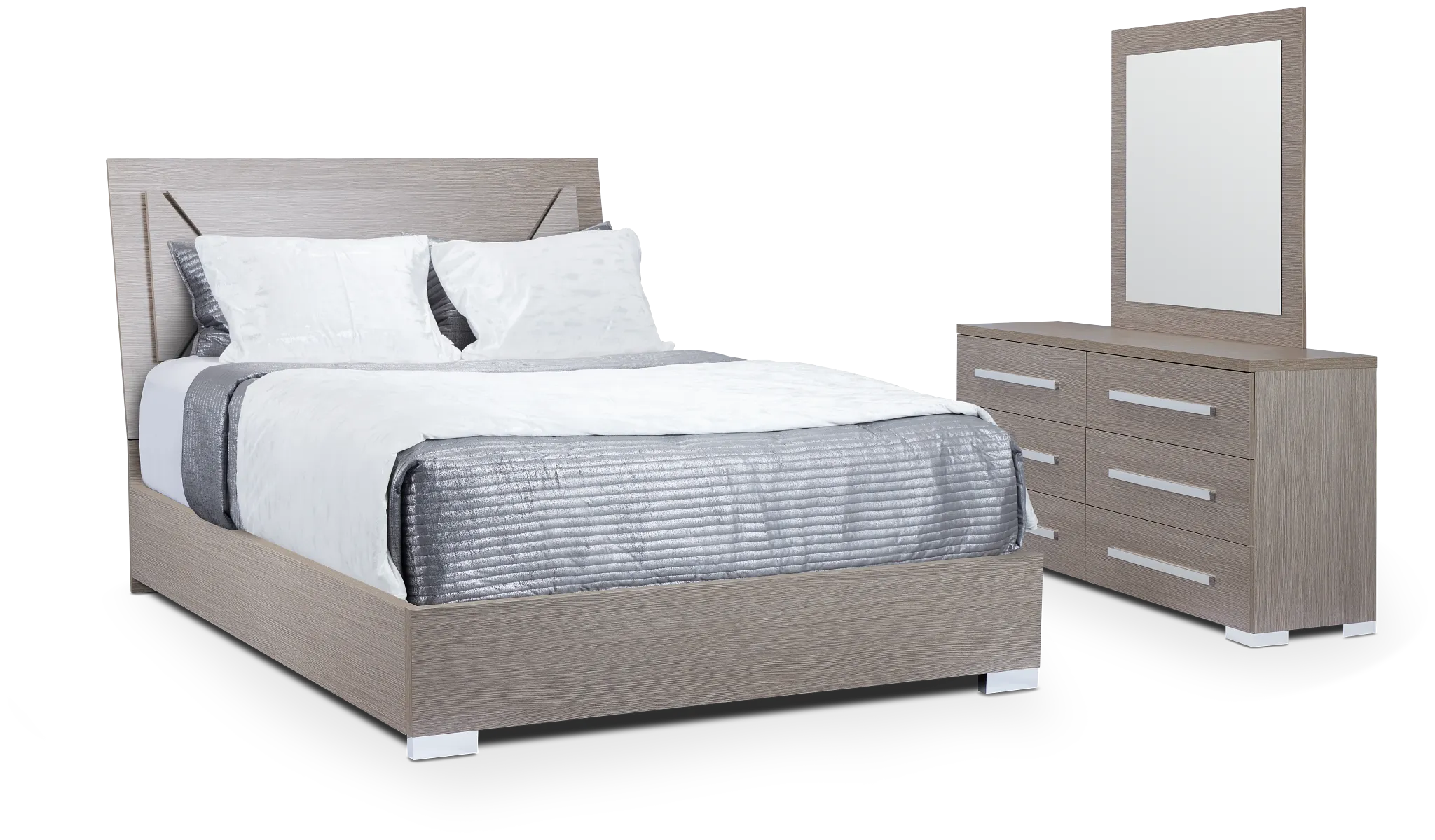 Lucca Gray Platform Bedroom