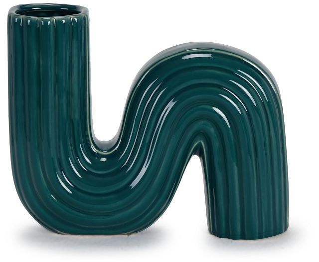 Oxnard Dark Green Ceramic Vase