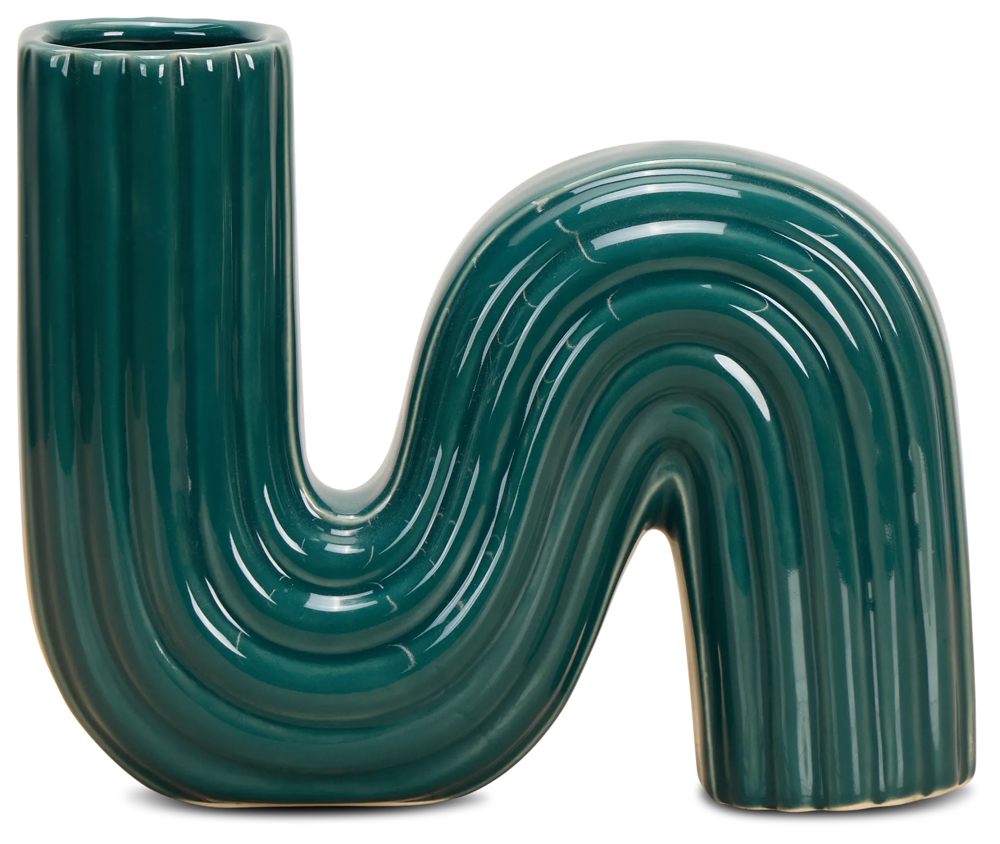 Oxnard Dark Green Ceramic Vase