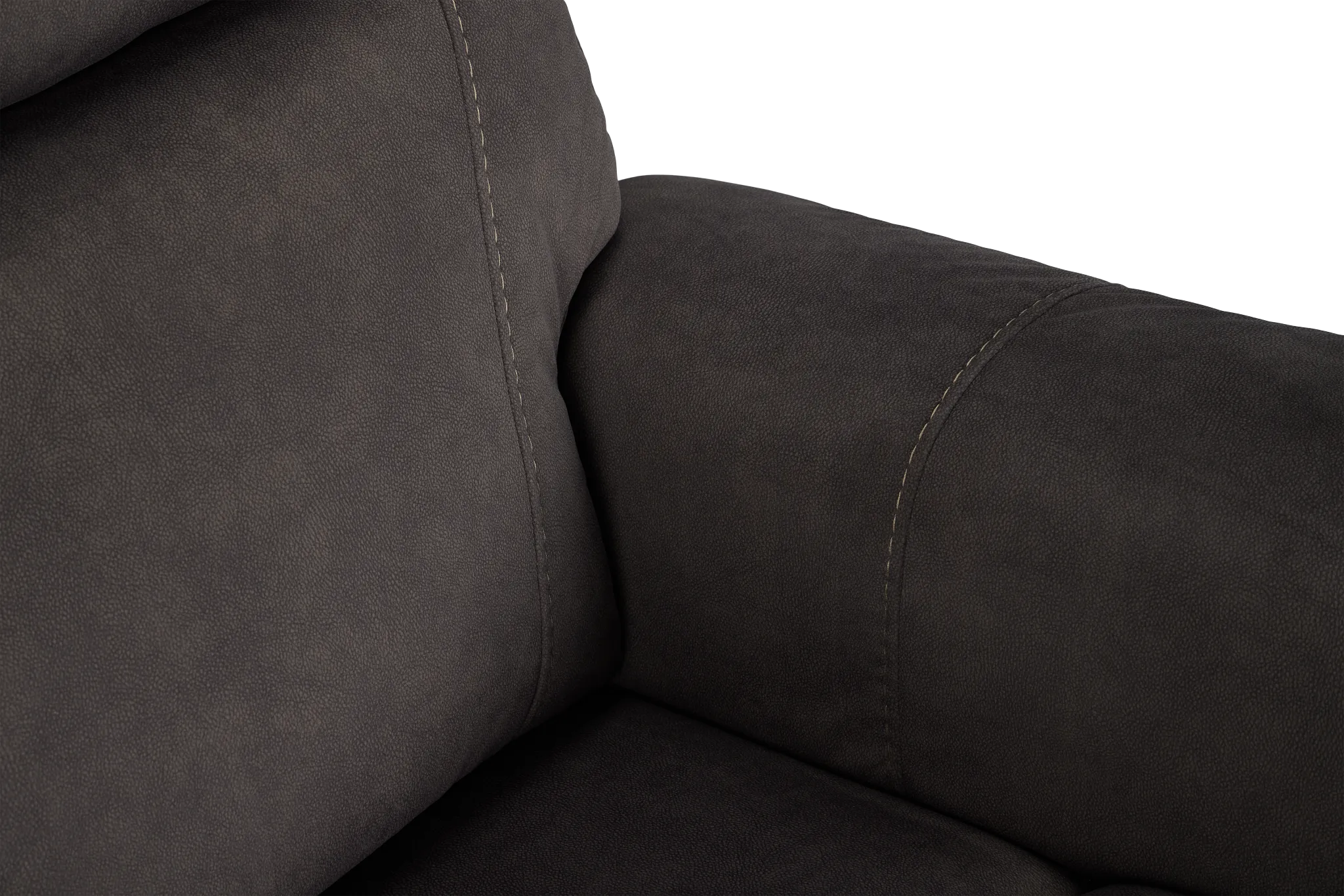 Wells Dark Brown Fabric Power Recliner With Heat And Massage