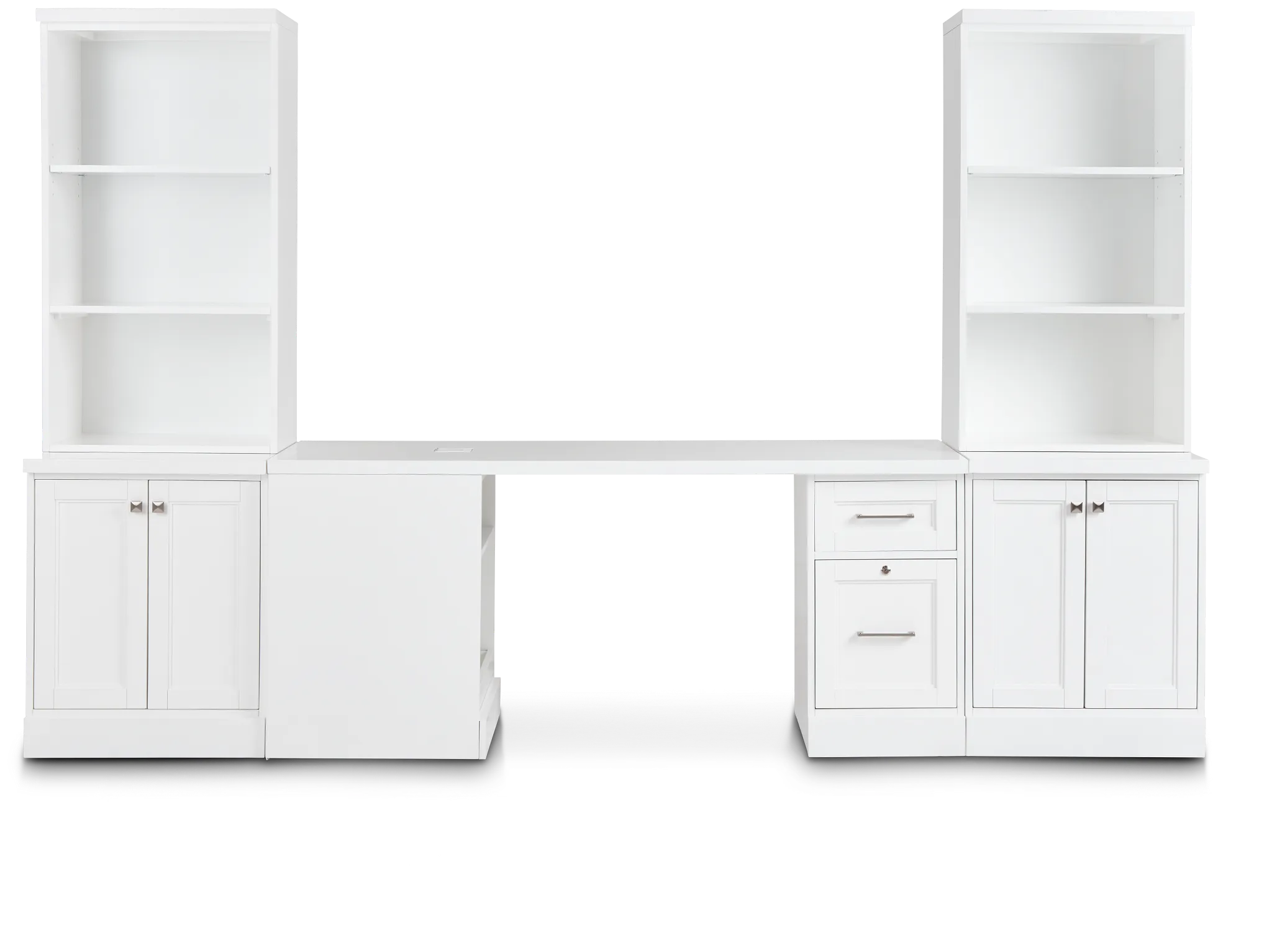 Newport White Small Peninsula Door Wall Desk