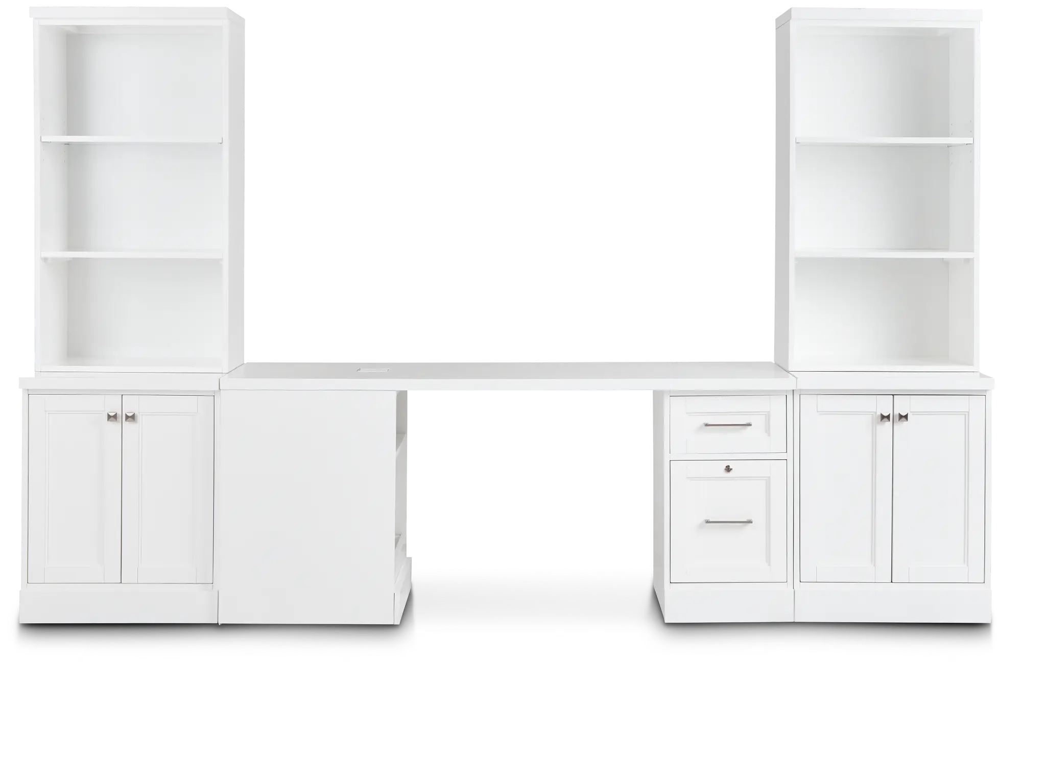 Newport White Small Peninsula Door Wall Desk Newport White Small Peninsula Door Wall Desk