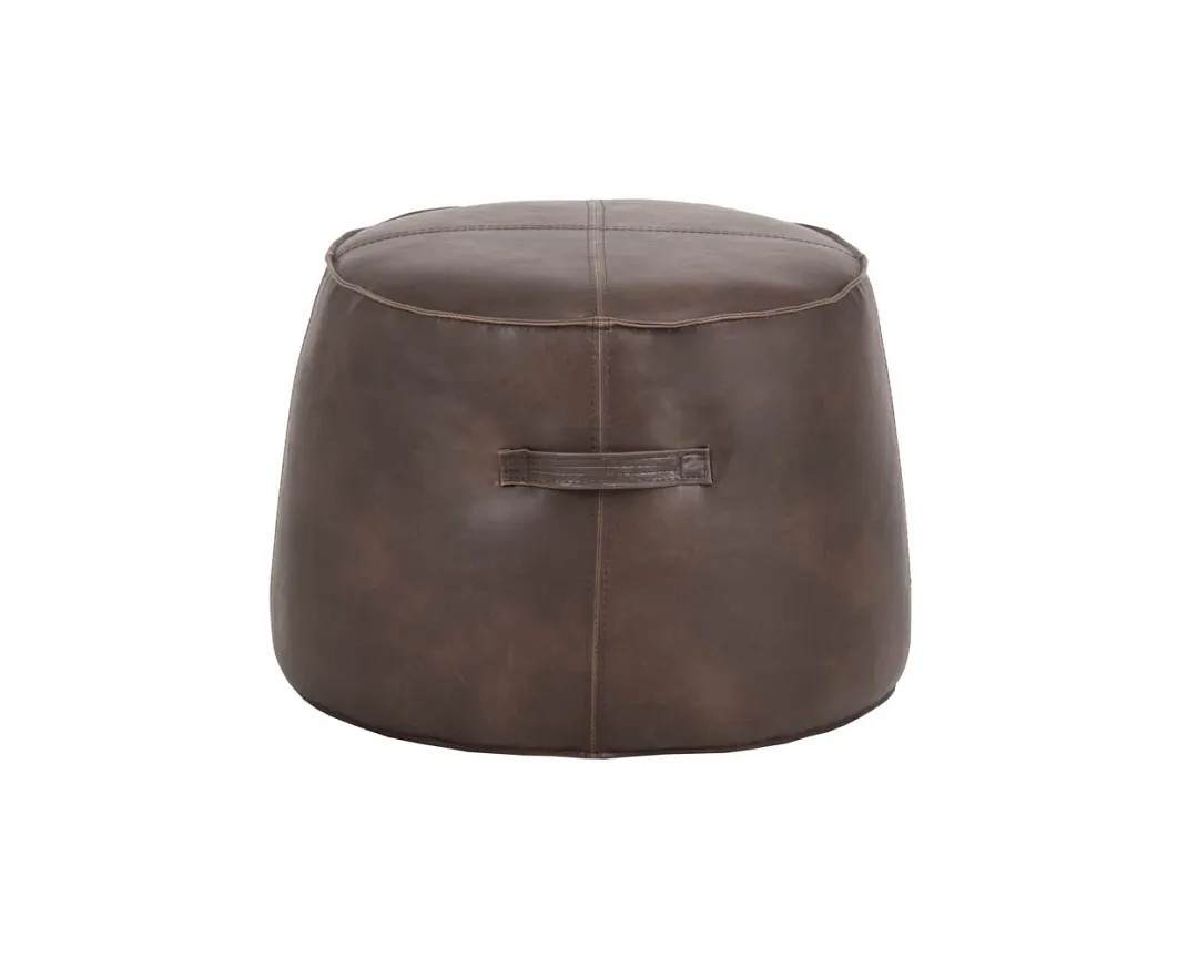 Jude Dark Brown Lthr/vinyl Accent Ottoman