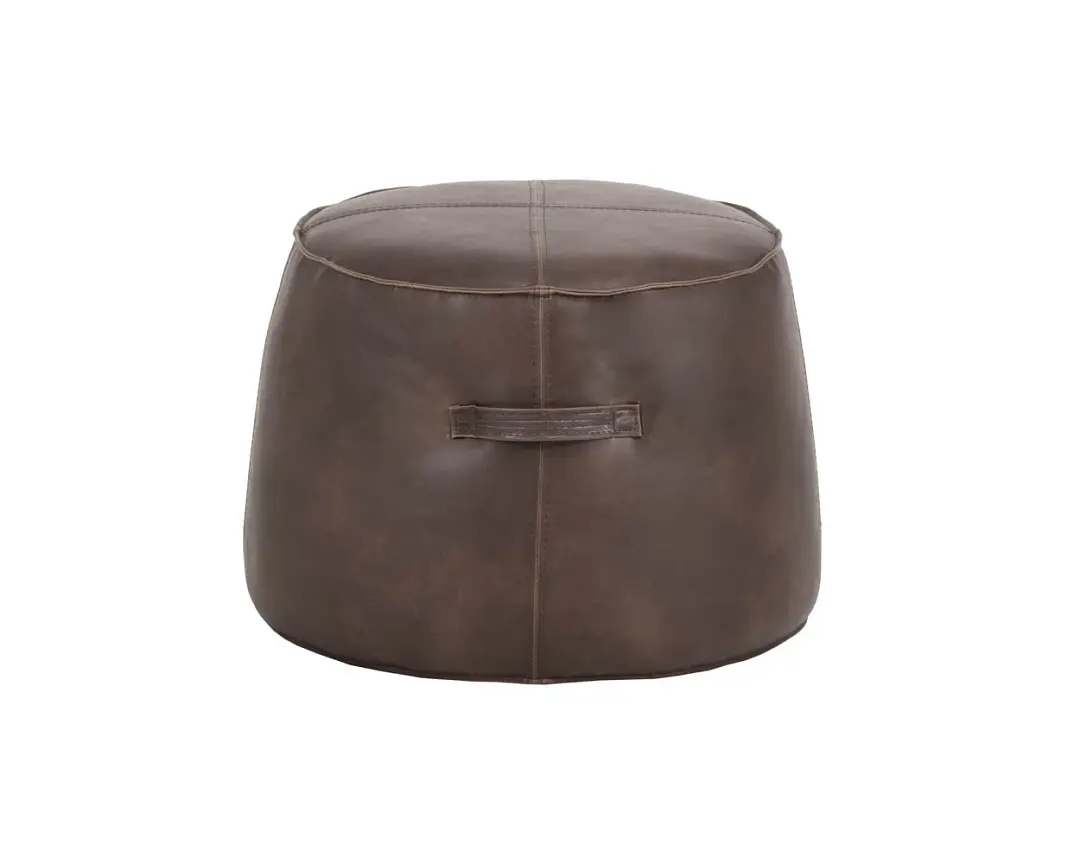 Jude Dark Brown Lthr/vinyl Accent Ottoman Jude Dark Brown Lthr/vinyl Accent Ottoman