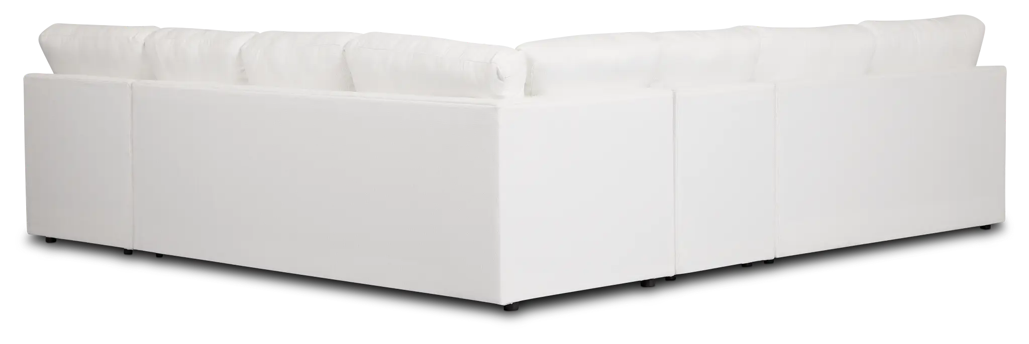 Rhodes White Fabric Large Right Chaise Sectional Rhodes White Fabric Large Right Chaise Sectional