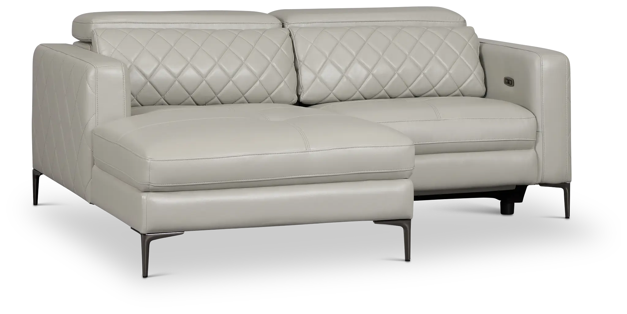 Ava Light Gray Micro Left Chaise Power Reclining Sectional Ava Light Gray Micro Left Chaise Power Reclining Sectional