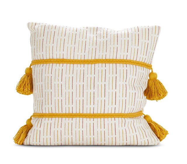 Olimpia Yellow Linen Accent Pillow