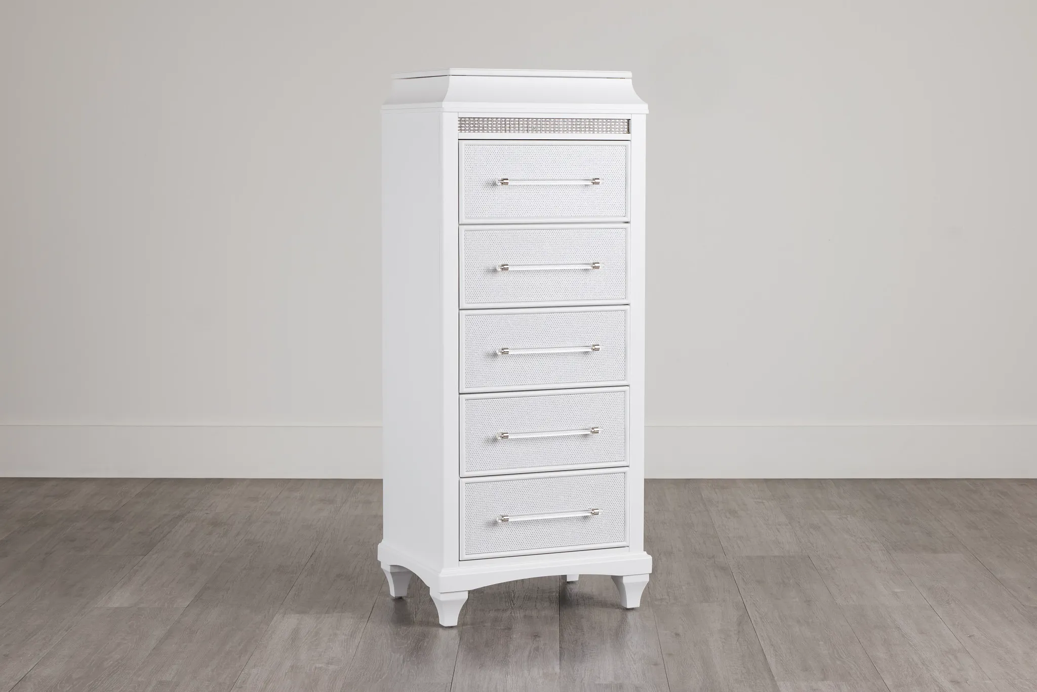 Milan White Lingerie Chest