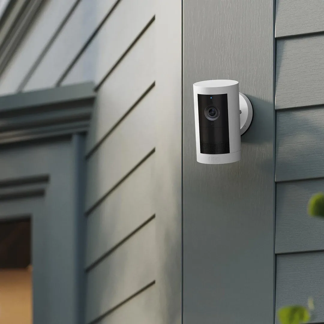 Ring Cam Plus Battery White Outdoor Security Cameras