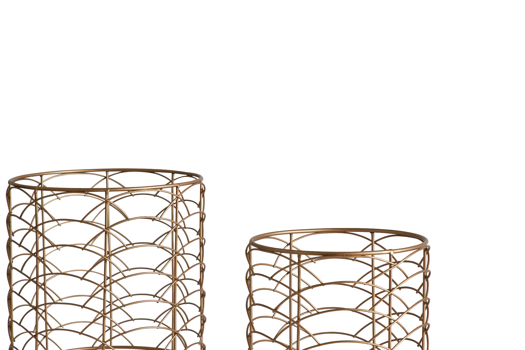 Cole Gold Set Of 2 Basket Cole Gold Set Of 2 Basket