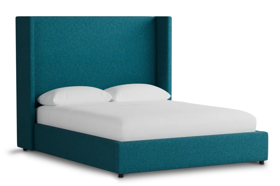 Captiva Elite Teal 60" Upholstered Shelter Bed