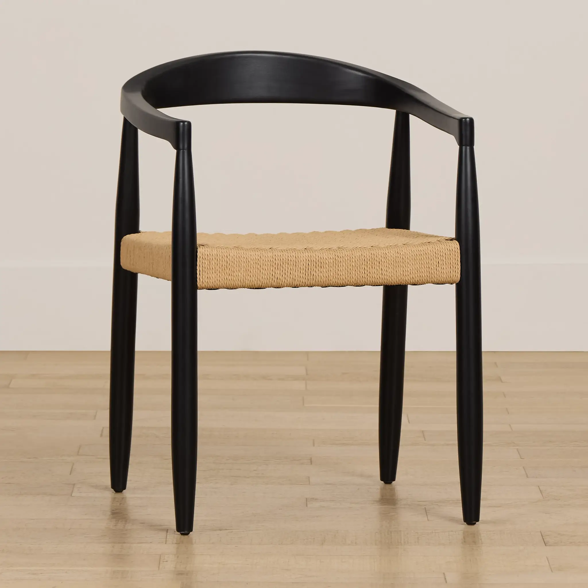 Santorini Black Curved Woven Side Chair Santorini Black Curved Woven Side Chair