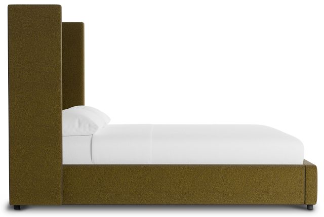 Captiva Elite Dark Green 60" Upholstered Shelter Bed