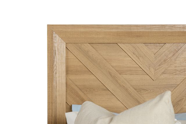 Delray Light Tone Panel Bed