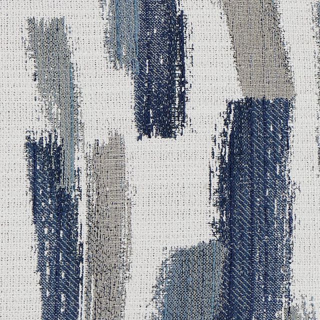 Staccato Navy Fabric Accent Pouf