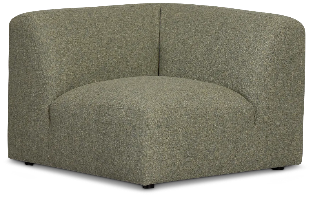 Baylor Green Fabric Corner Chair