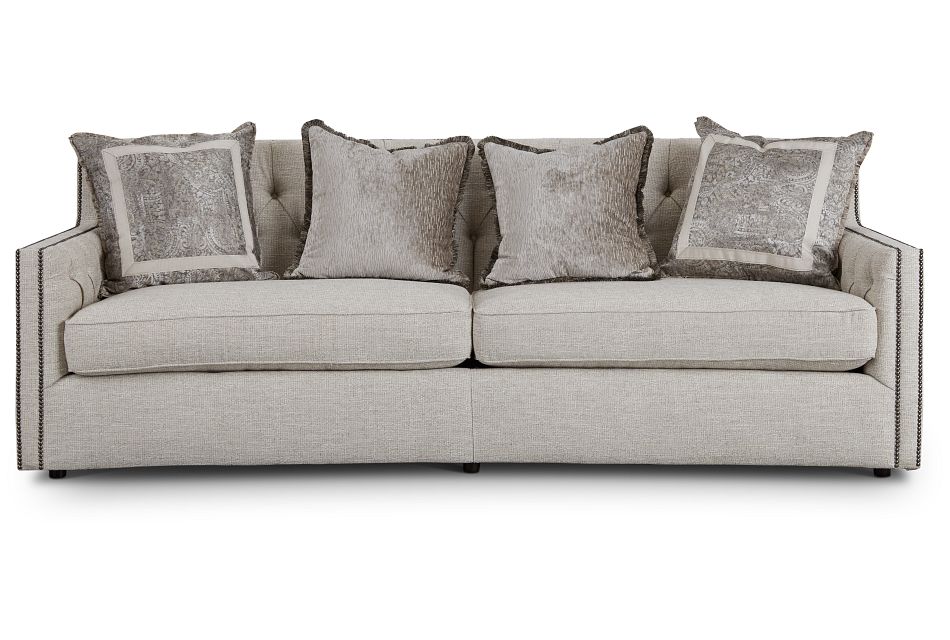 Candace Beige Fabric Sofa,  (1)