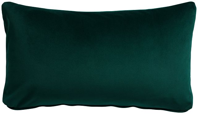 Reign Dark Green Lumbar Accent Pillow