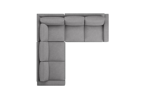 Edgewater Revenue Gray Small Two-arm Sectional