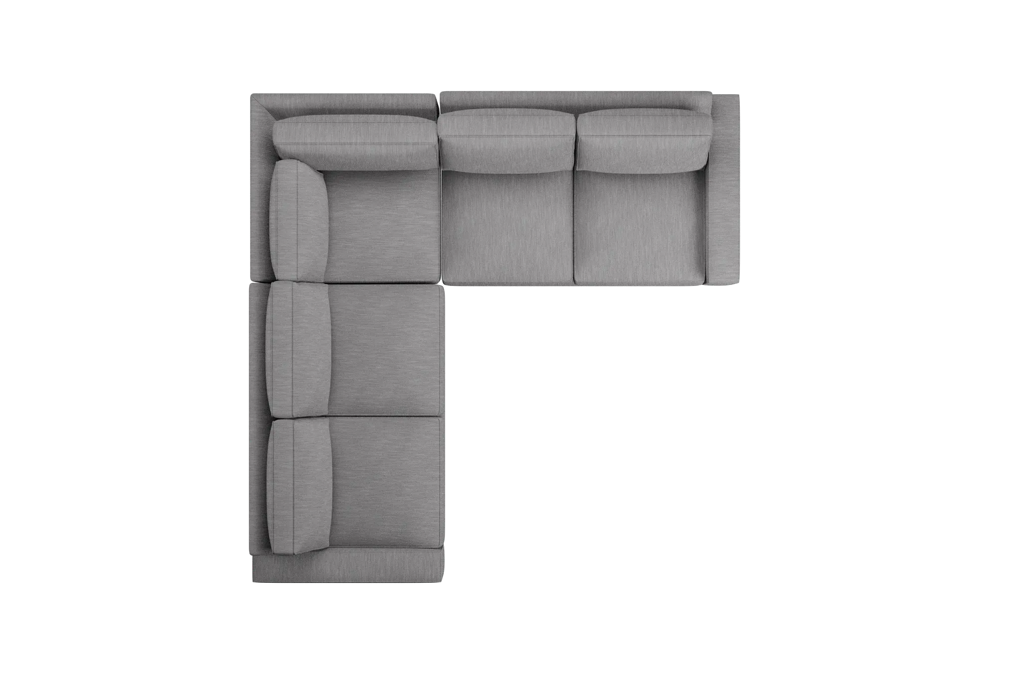 Edgewater Revenue Gray Small Two-arm Sectional