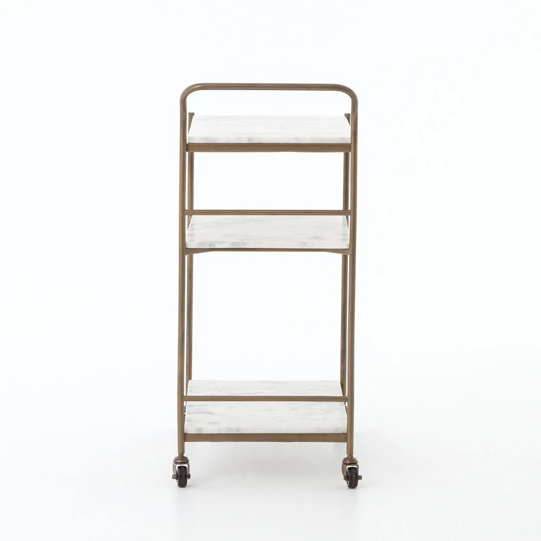 Feri White Rect Bar Cart Top