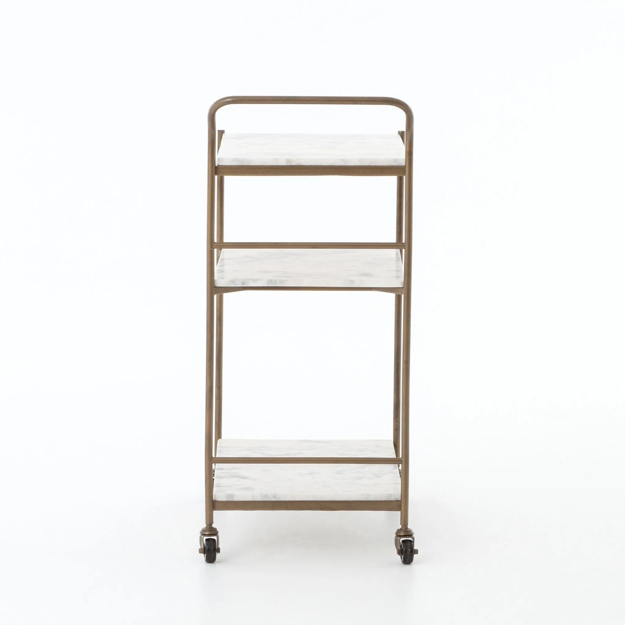 Feri White Rect Bar Cart Top