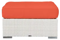 Biscayne Orange Ottoman