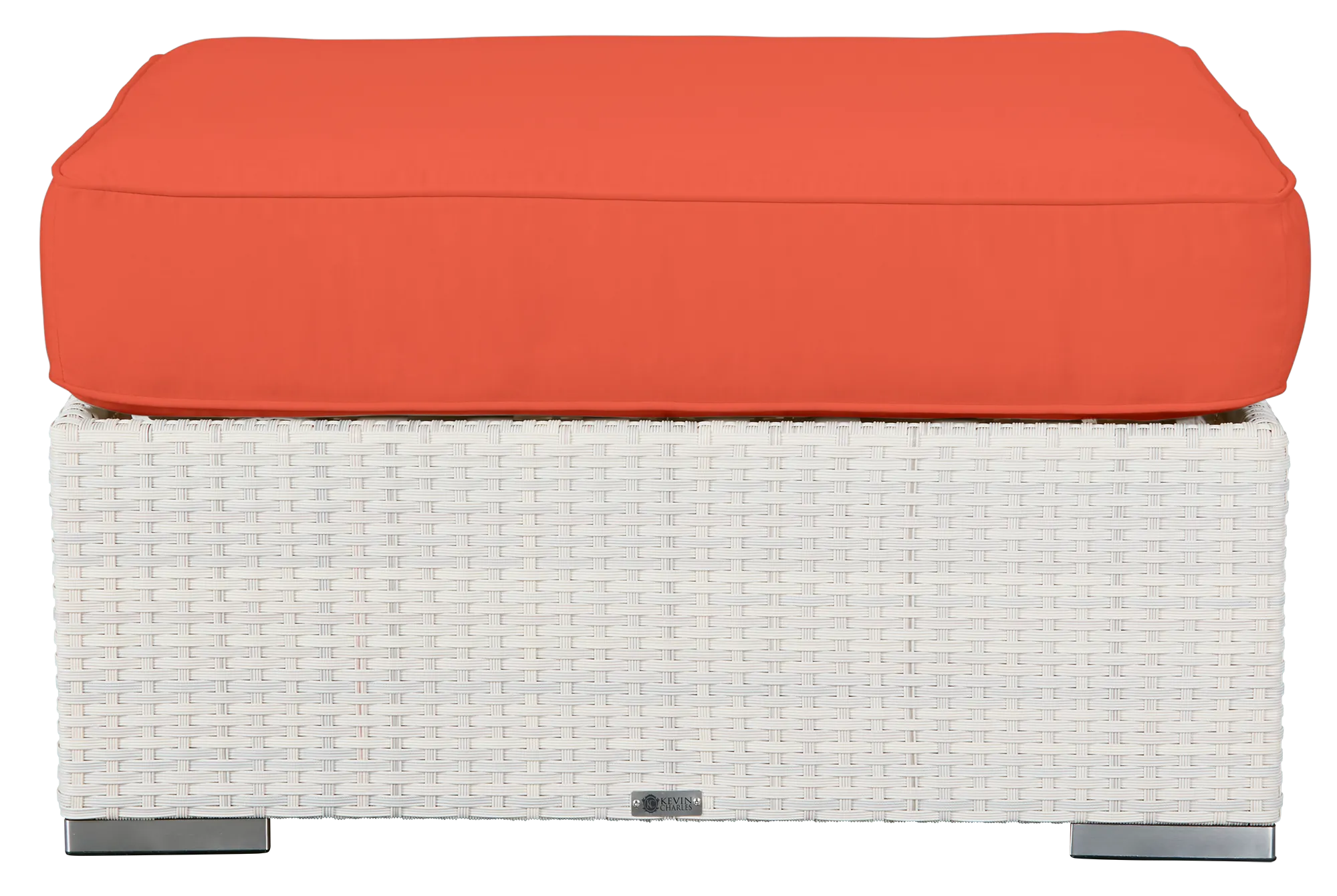 Biscayne Orange Ottoman