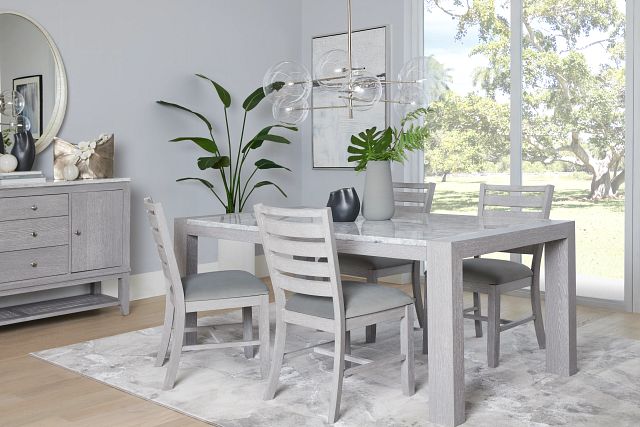 Mckinney Gray Marble Dining Room
