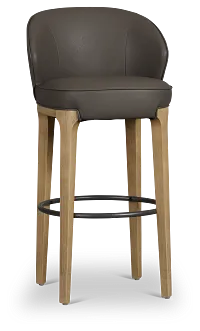 Libby Dark Gray Micro 30" Upholstered Barstool