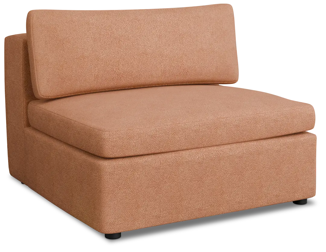 Destin Sutton Orange Fabric Armless Chair Destin Sutton Orange Fabric Armless Chair