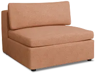 Destin Sutton Orange Fabric Armless Chair