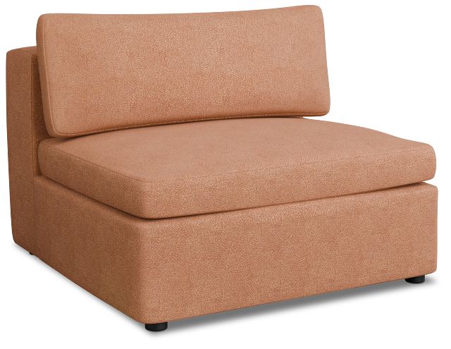 Destin Sutton Orange Fabric Armless Chair