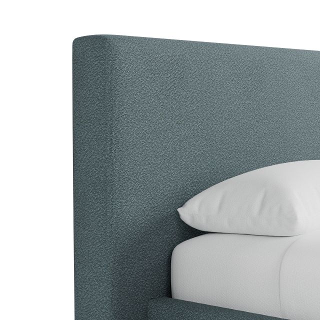 Grayton Sutton Blue 44" Upholstered Platform Bed