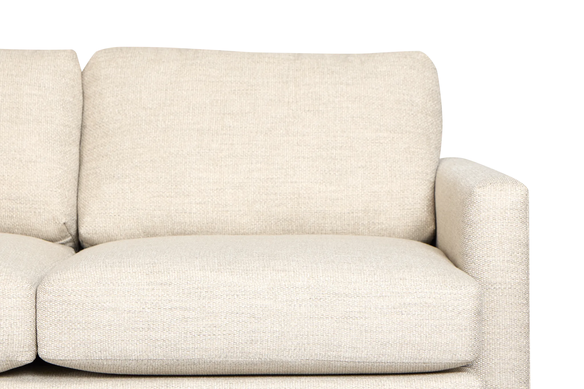 Maxwell Light Gray Fabric Small Two-arm Sectional