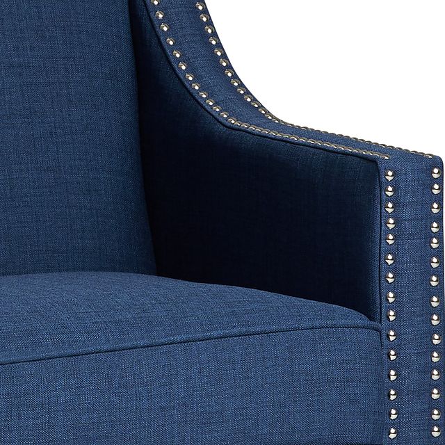 Erica Blue Fabric Accent Chair