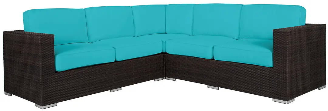 Fina Dark Teal Small Two-arm Sectional Fina Dark Teal Small Two-arm Sectional