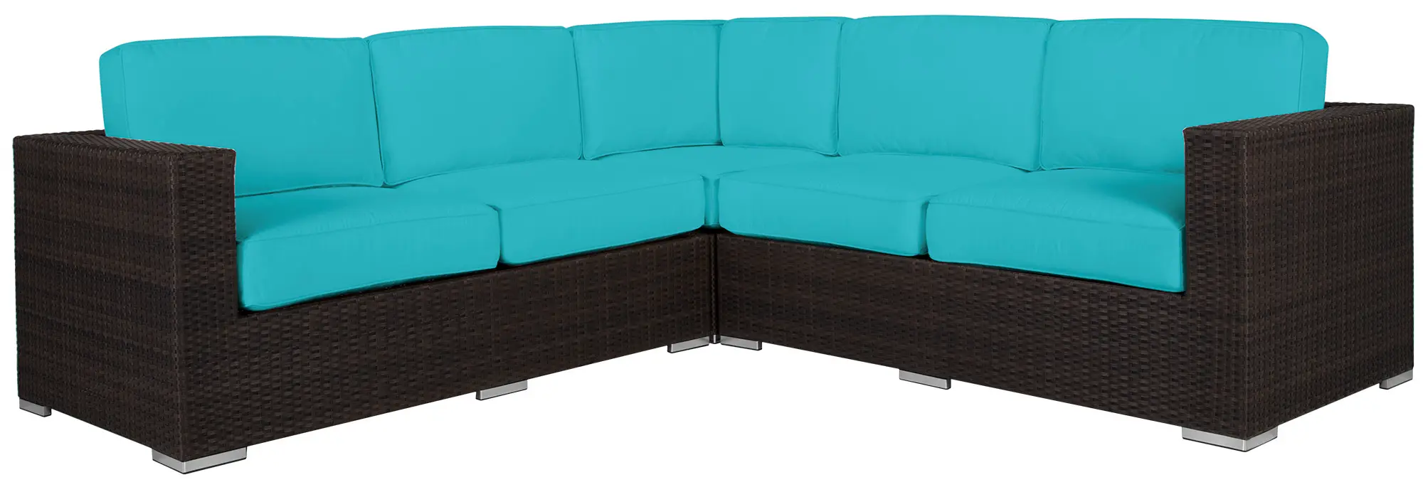 Fina Dark Teal Small Two-arm Sectional Fina Dark Teal Small Two-arm Sectional